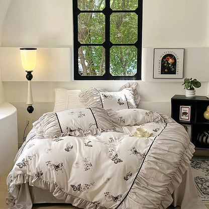 Decorbites™ Spitzensetziges Gedrucktes Bettbezugsset – Elegante, Gemütliche Bettwäsche für Einzel- und Doppelbetten