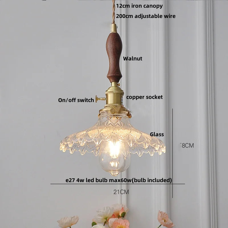 DecorBites™ Green Glass Adjustable LED Pendant Lights for Modern Nordic Home Decor