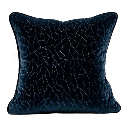 Decorbites™ Lahulpe Marineblaues Samt-Kissenbezug mit Sternenbild-Stickerei, 45x45 cm