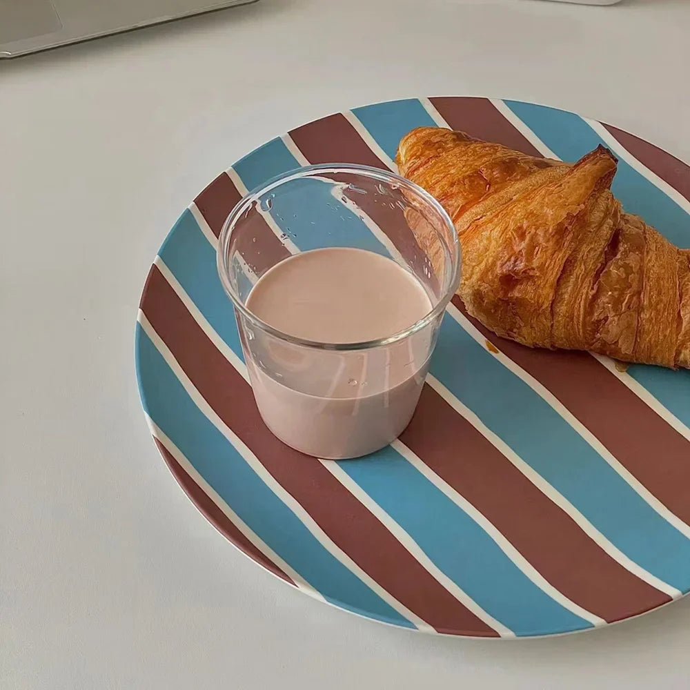Decorbites™ Koreanischer Stil Rundes Essensgeschirr aus Bambusfaser für Desserts, Früchte und Kuchen