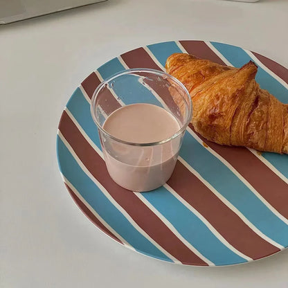 Decorbites™ Koreanischer Stil Rundes Essensgeschirr aus Bambusfaser für Desserts, Früchte und Kuchen