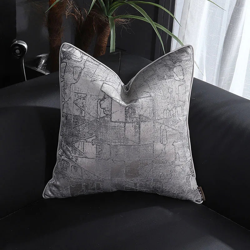 DecorBites™ Frosted Gold Satin Lumbar Pillow Covers - Luxe Sofa Cushion Cases