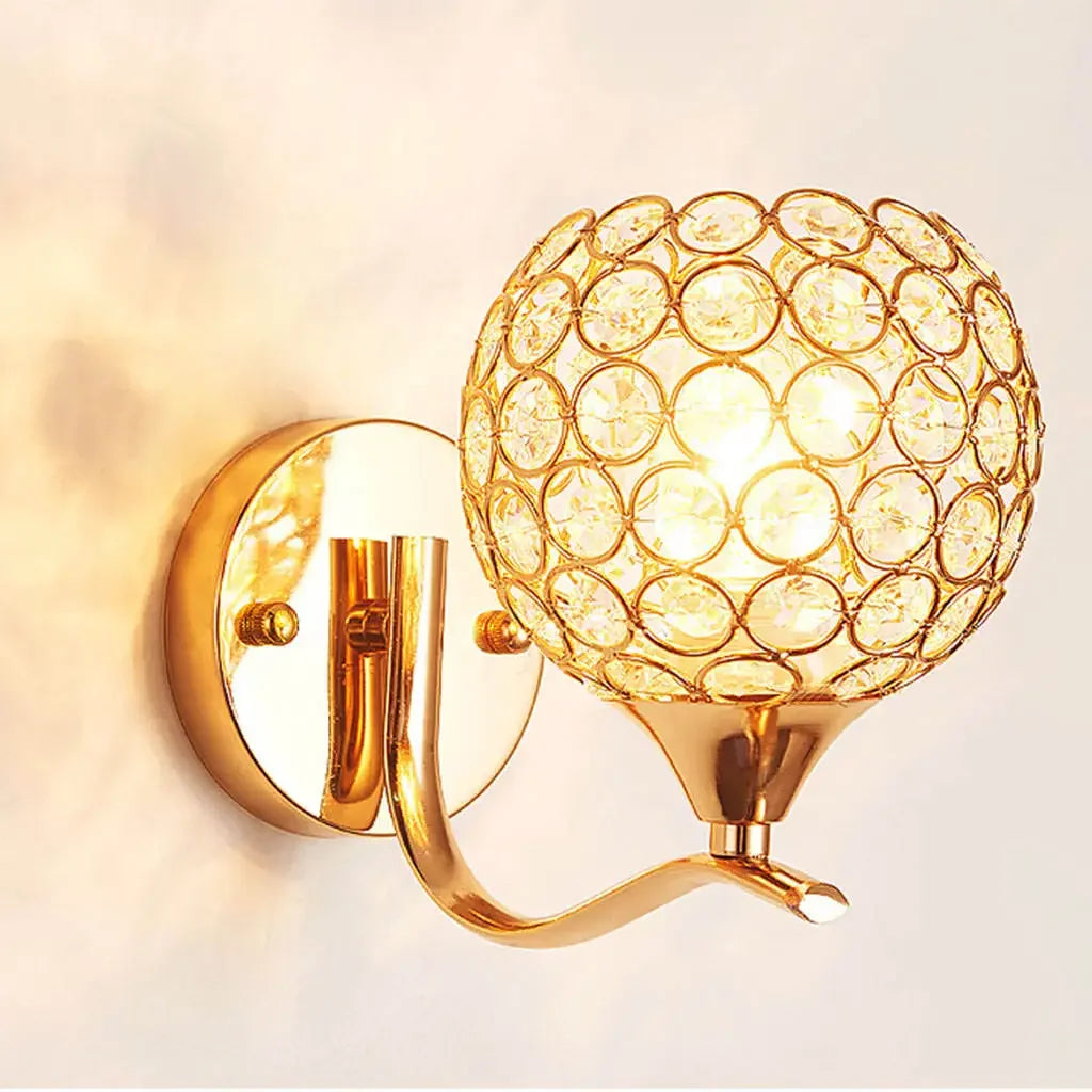 DecorBites™ Crystal Wall Sconce - Elegant Bedroom Wall Light for Home Lighting