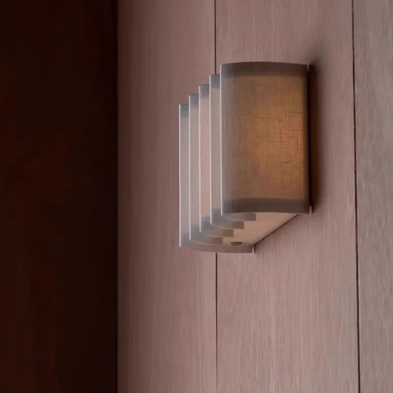 Decorbites™ Japanisches Stoff-LED-Wandleuchte für Hotel-Wohnzimmer, Schlafzimmer, Retro-Wandleuchten