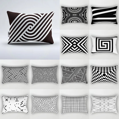 Decorbites™ Geometrisches Wellenlinien-Taljen-Kissenbezug-Set