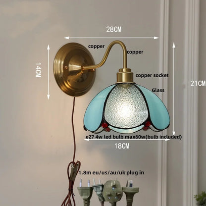Decorbites™ Glas Messing Wandleuchte LED-Leuchtenarmatur für Esszimmer Wohnzimmer Badezimmer Spiegel
