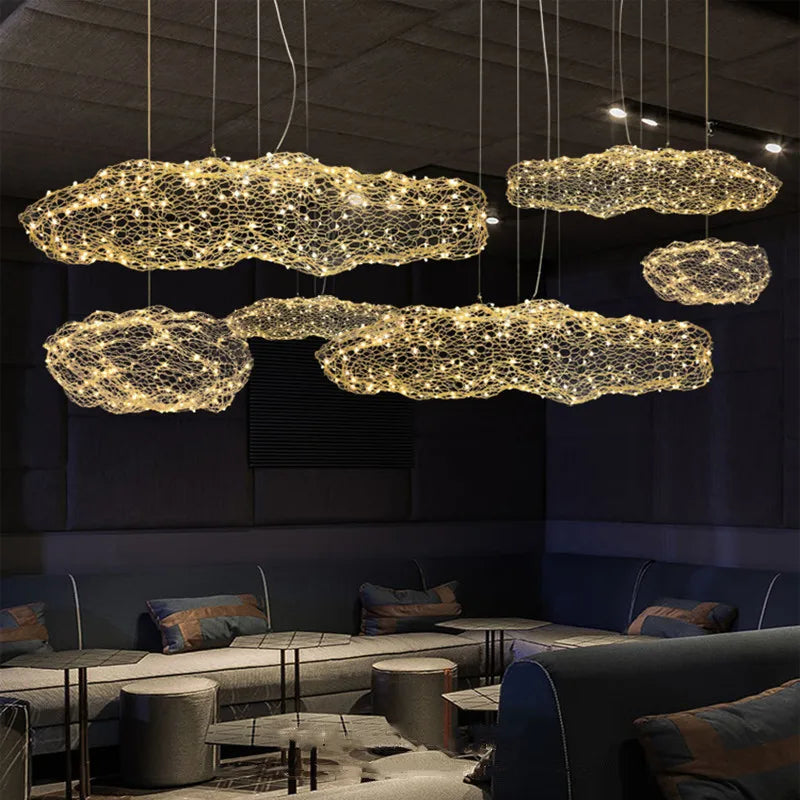 Decorbites™ Wolken-Hängeleuchten: Industrielle Loft-Glühwürmchen-Kronleuchter für Wohnzimmer, Schlafzimmer, Treppenhaus