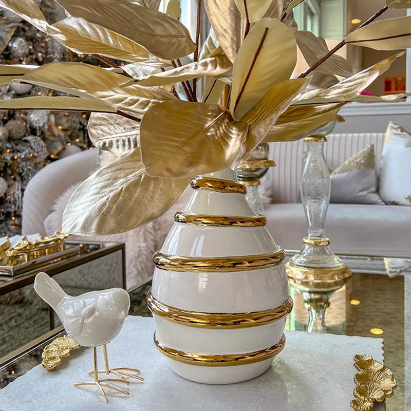 Decorbites™ Goldene Keramikvase für Hochzeit und Heimdekoration