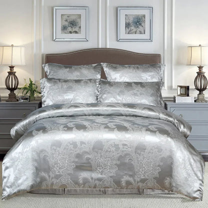 Decorbites™ Jacquard-Luxus-Bettwäsche-Set - King-Size-Daunenbettdecke & Bettdecken - Hochwertige Heimtextilien