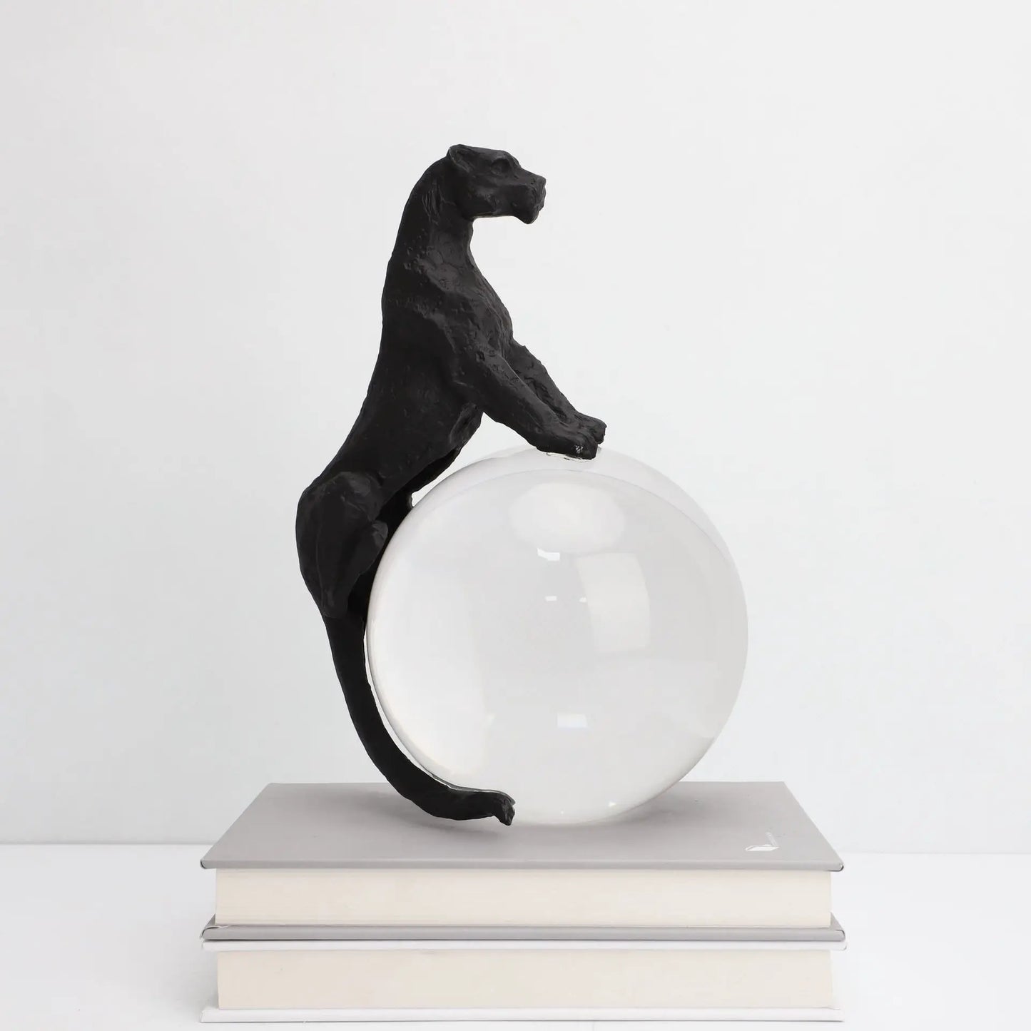 DecorBites™ Crystal Ball Metal Animal Sculptures Home Decor Figurines