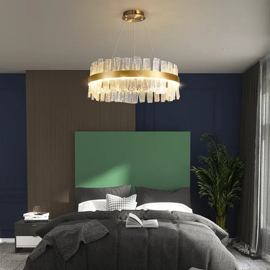 Decorbites™ Goldener Kristall-Lüster LED-Hängeleuchte – Luxuriöse moderne Glasbeleuchtung