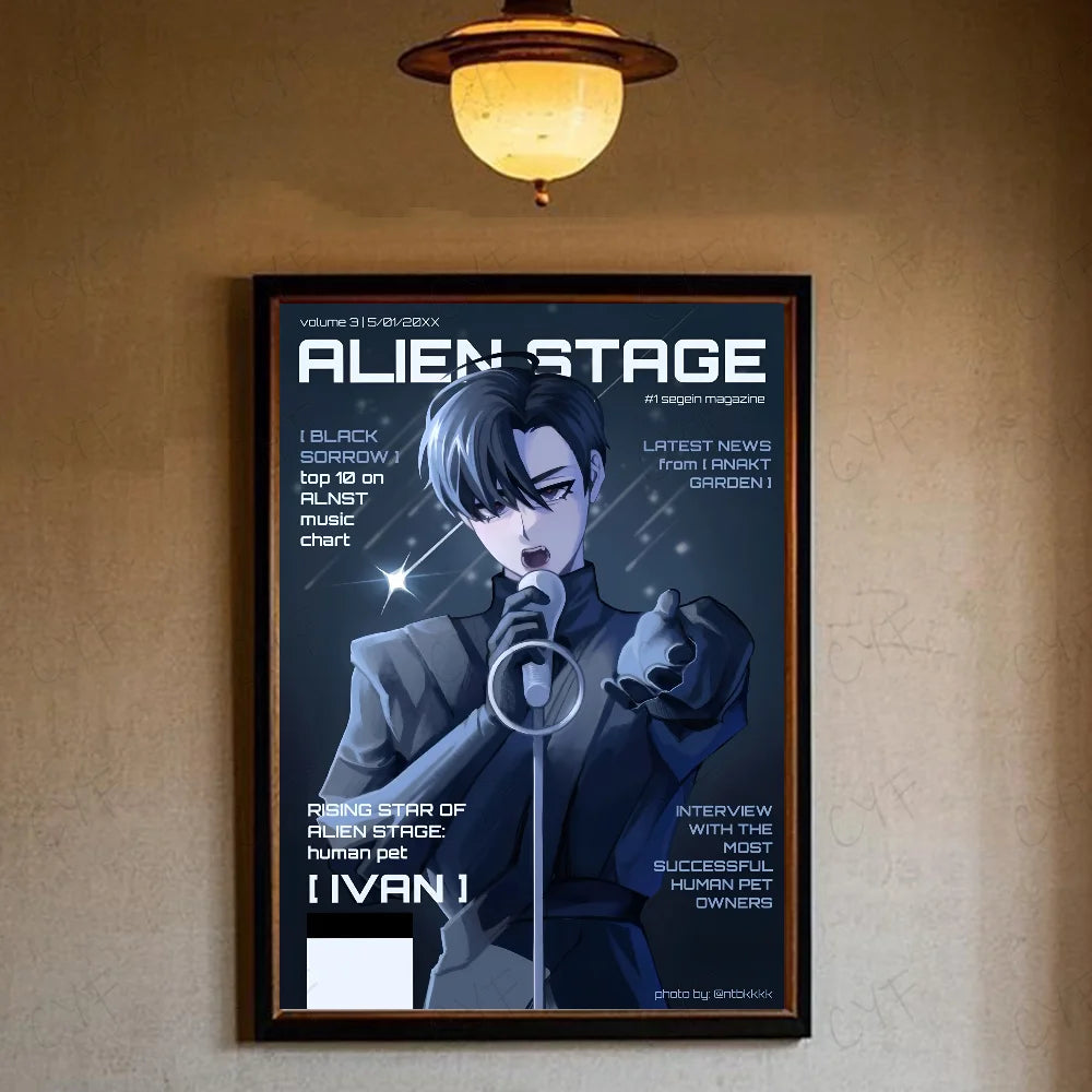 Alien Stage Anime Ivan Till Anime Poster Waterproof Wall Art High Quality Print Posters For Living Bedroom Retro Room Decor Gift