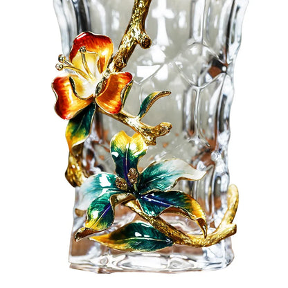 Decorbites™ Kristallglas-Vase: Moderne Leichtluxus-Emaille-Dekoration für das Wohnzimmer