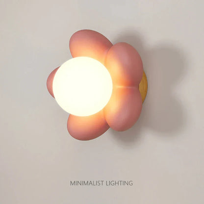 DecorBites™ Cream Flower Wall Lamp: Nordic Style Indoor Lighting for Living Room and Bedroom