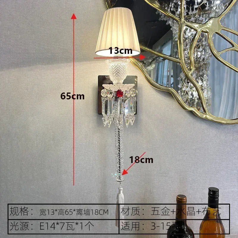 Decorbites™ Kristall-Wandleuchte: Europäischer Stil Luxus-Spiegel-Scheinwerfer für Schlafzimmer, Wohnzimmer und Esszimmer