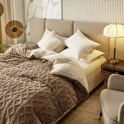 Decorbites™ Kuschelige Kaschmir-Decke-Duvet-Cover - Weiche Warme Fleece-Bettwäsche für Betten