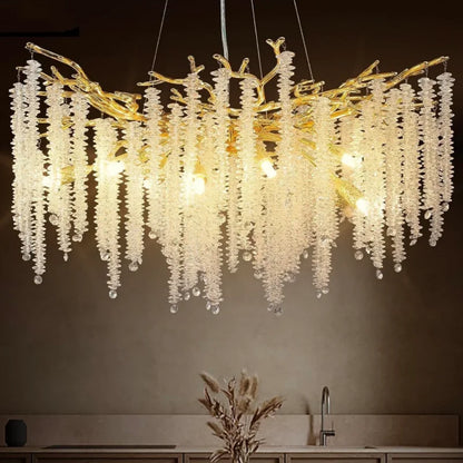Decorbites™ Kristall-Metall-Kronleuchter: Elegante Luxus-Hängeleuchte für die Dekoration von Zuhause und Hotel