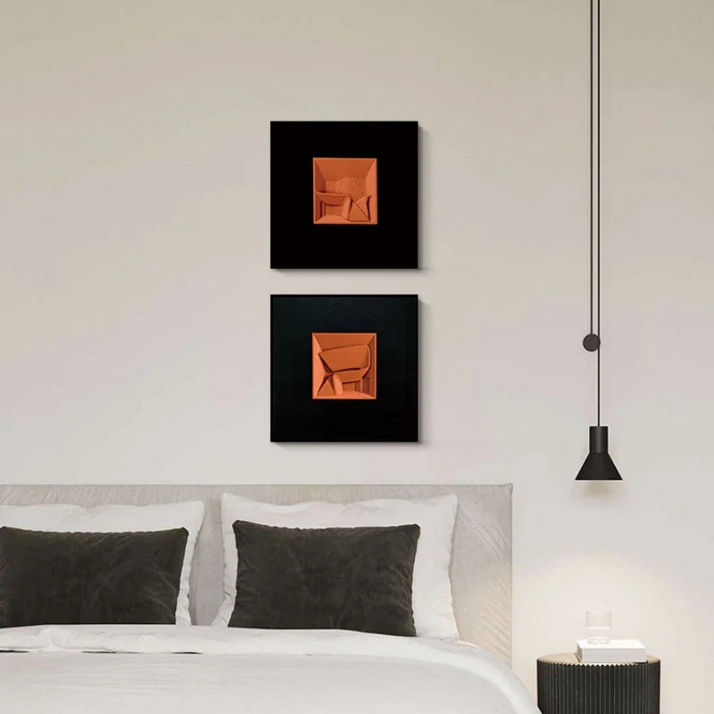 Decorbites™ Abstrakte Geometrische Wanddekoration Quadratisches Wandbild Raumaccessoires