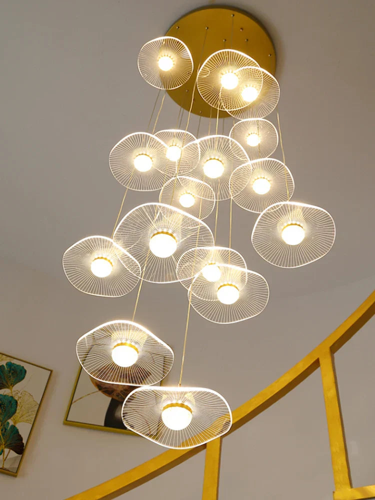 Gold Acrylic LED Pendant Lamp