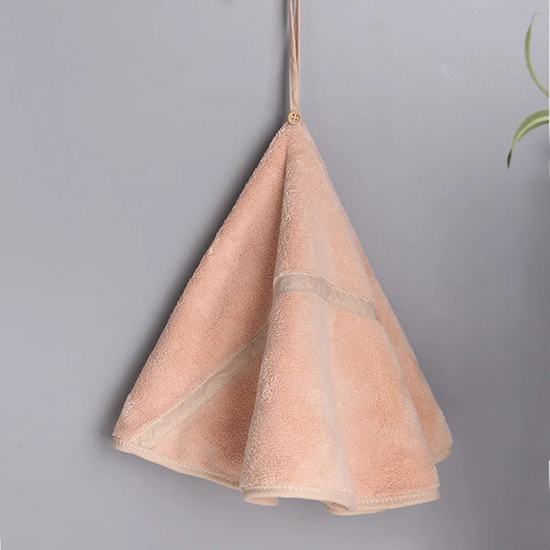 Decorbites™ Korallen-Samtbadehandtuch: Rundes, süßes Design, super saugfähig & weich für das Bad