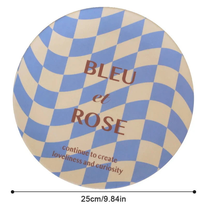 Decorbites™ Koreanischer Stil Rundes Essensgeschirr aus Bambusfaser für Desserts, Früchte und Kuchen