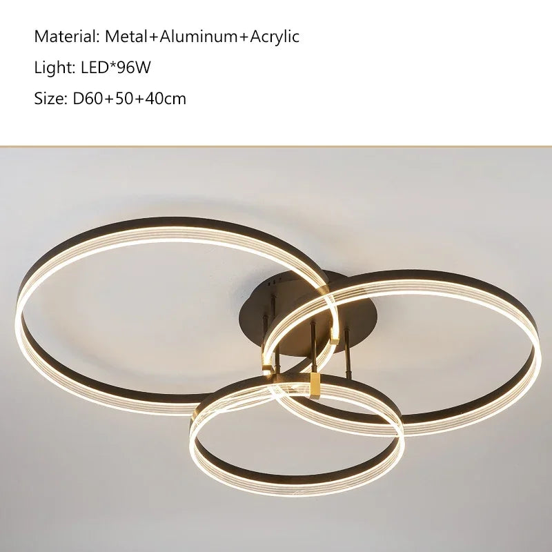 Decorbites™ Acryl-Runder-Ring-Deckenleuchte LED-Kronleuchter Modernes Minimalismus für Wohnzimmer und Küche
