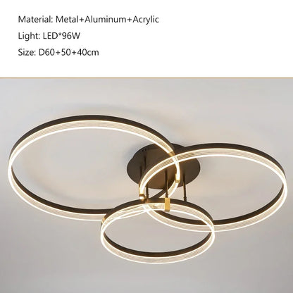 Decorbites™ Acryl-Runder-Ring-Deckenleuchte LED-Kronleuchter Modernes Minimalismus für Wohnzimmer und Küche