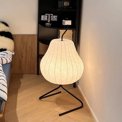 Decorbites™ Japanische Seidenstehlampe: Wabi Sabi LED-Stofflampe für Wohnzimmer & Schlafzimmer