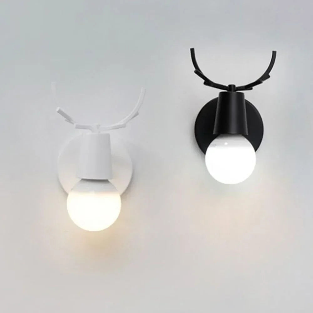 Decorbites™ LED Geweih-Wandleuchte Holz Nordisch Vintage Modern Loft Schlafzimmer-Beleuchtung E27