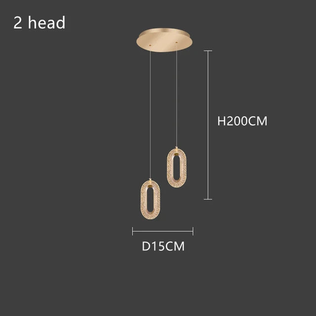 Decorbites™ Gold-Lustre Ovales Acryl-Lüster für Ess- und Wohnräume
