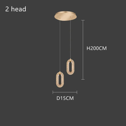 Decorbites™ Gold-Lustre Ovales Acryl-Lüster für Ess- und Wohnräume