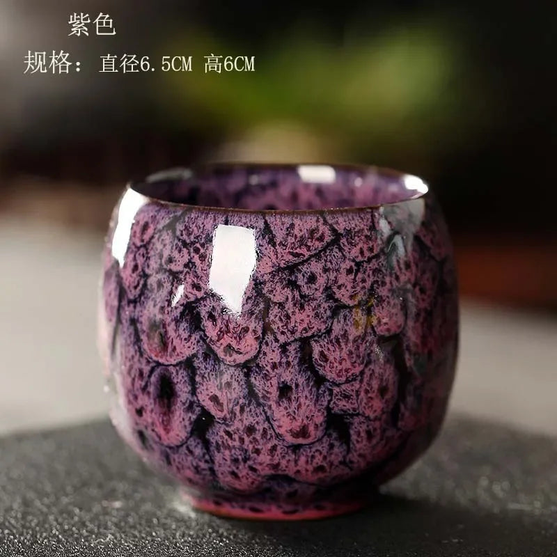 DecorBites™ Egg Style Ceramic Tea Cup Porcelain Kung Fu Cups Set