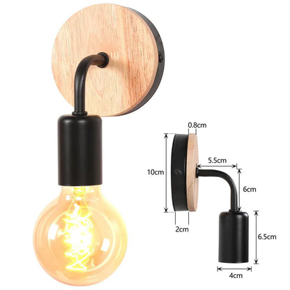 Decorbites™ Industrielle LED Wandlampe Retro-Loft-Lampe E27 Eisenlampenschirm Wandleuchte