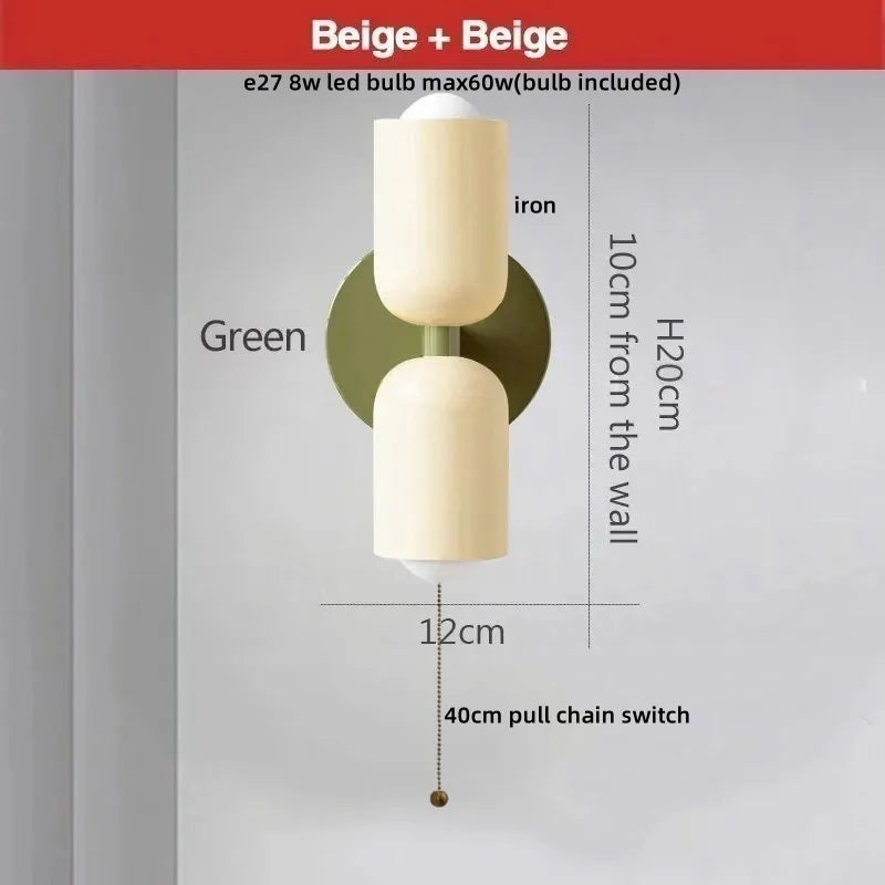 Decorbites™ LED-Wandleuchte Bunte Eisen-Doppelkopf Moderne Nachttischlampe