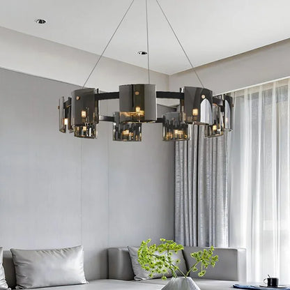 Decorbites™ Elegante Rauchglas-Hängelampe Deckenbeleuchtung für Esszimmer Wohnzimmer Schlafzimmer