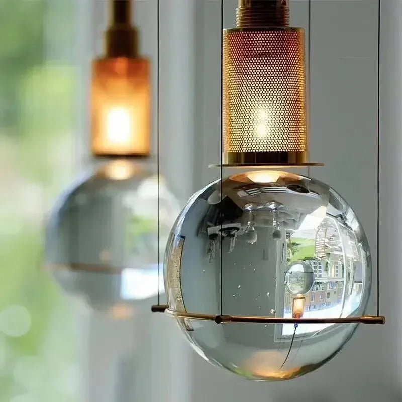DecorBites™ Crystal Ball LED Pendant Light for Dining Restaurant & Bedroom