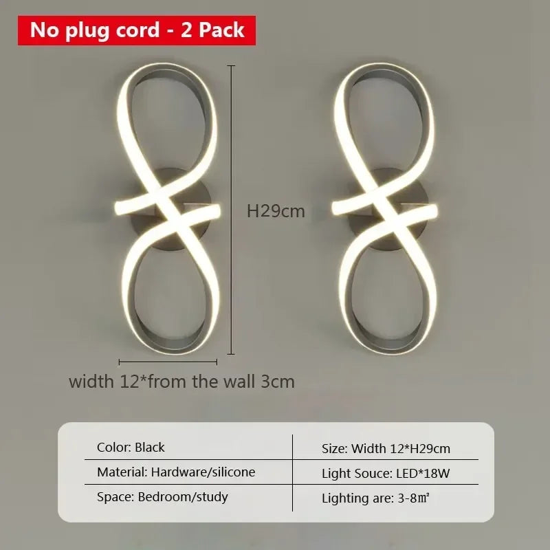 Decorbites™ Gold Nordic LED Wandlampe für Schlafzimmer, minimalistischer Eingangsbereich und Flur