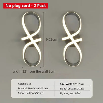 Decorbites™ Gold Nordic LED Wandlampe für Schlafzimmer, minimalistischer Eingangsbereich und Flur