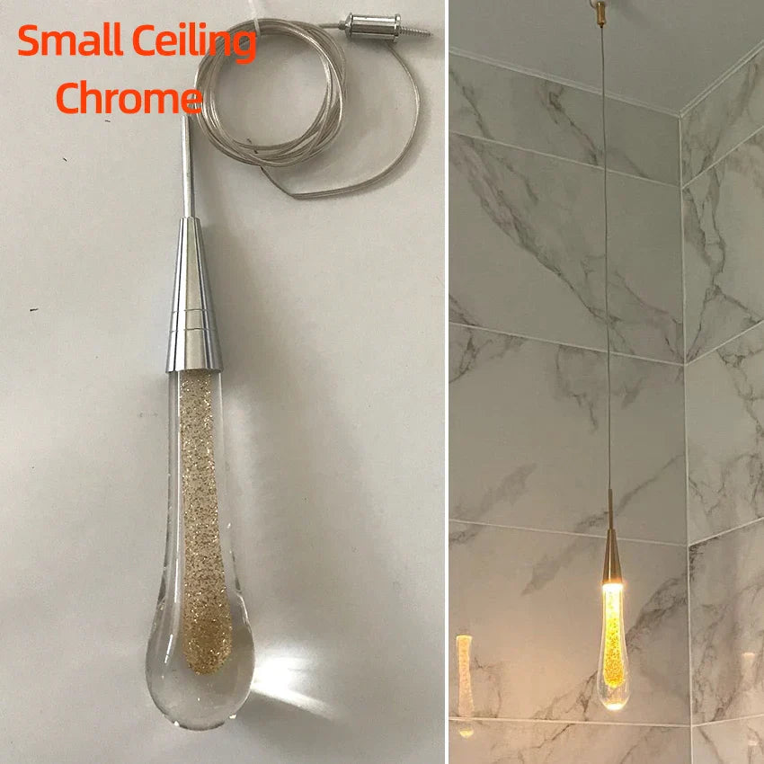 DecorBites™ Crystal Glass LED Pendant Lights for Restaurant, Bar, and Staircase