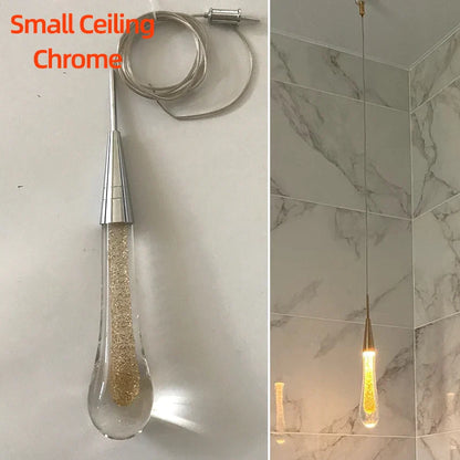 DecorBites™ Crystal Glass LED Pendant Lights for Restaurant, Bar, and Staircase