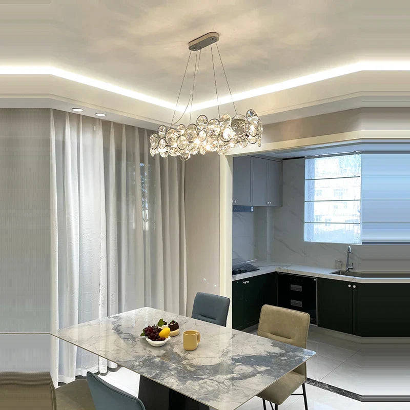 Decorbites™ Kristall-Magie-Ring dimmbare LED-Pendelleuchte für Wohnzimmer & Foyer