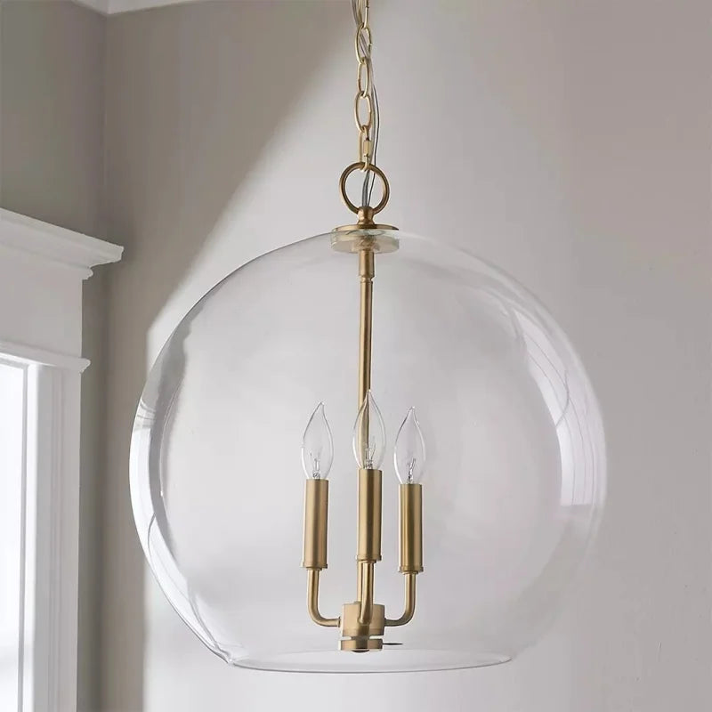 DecorBites™ Glass Ball LED Chandelier for Modern Restaurant & Bar Decor
