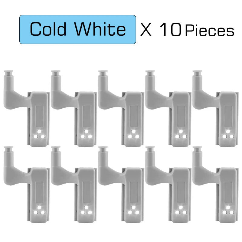 DecorBites™ LED Cabinet Lights 10 Pack Internal Sensor Light for Closet Bedroom Night Lamp