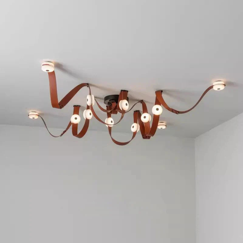 Leather Marble Ceiling Light