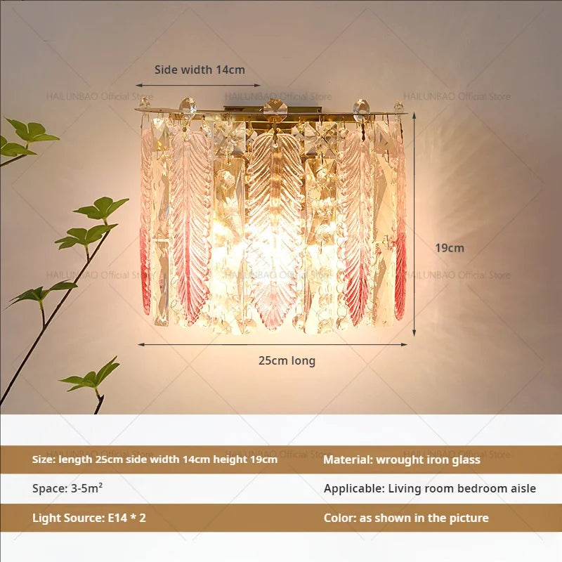 Crystal Glass Wall Lamp