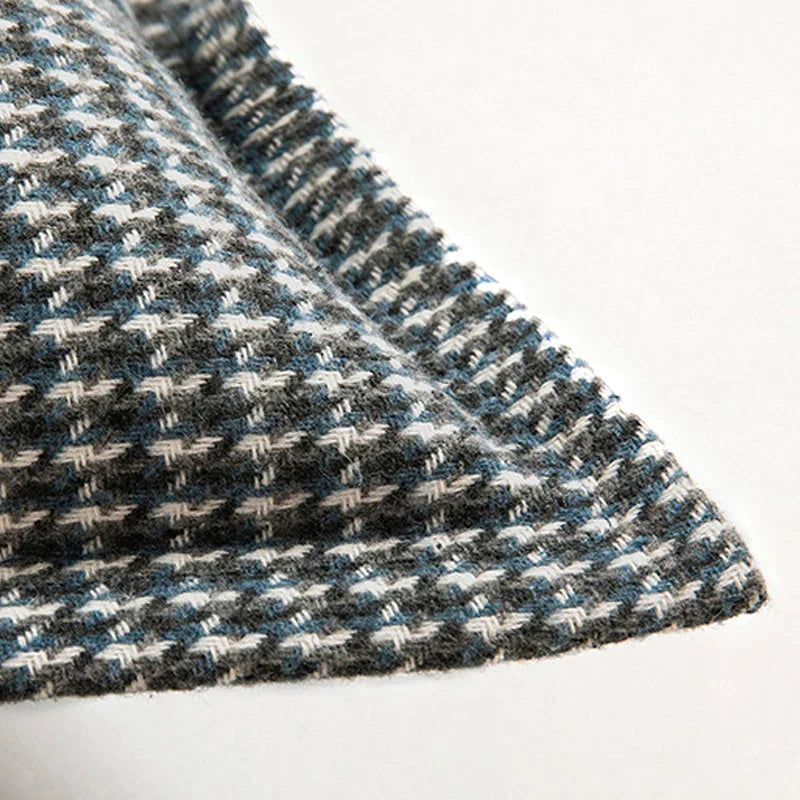 DecorBites™ Hounds tooth Square Cushion Cover 45x45cm Orange Green Blue Black