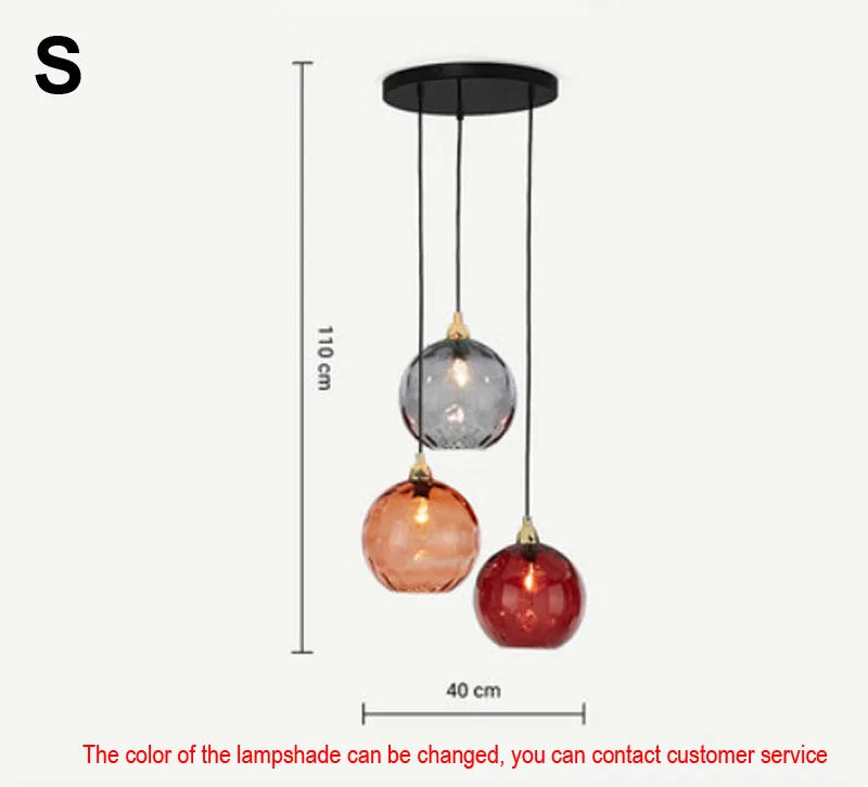 Decorbites™ Glas-Kugelluster-Hängeleuchten - Modernes nordisches Design für Küche, Schlafzimmer oder Restaurant