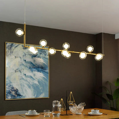 Decorbites™ Glas Schwarz Kronleuchter Pendellampe Nordisch Modern Wohnzimmerleuchte