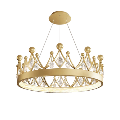 DecorBites™ Crown Crystal Chandelier Pendant Light for Bedroom and Living Room Decor