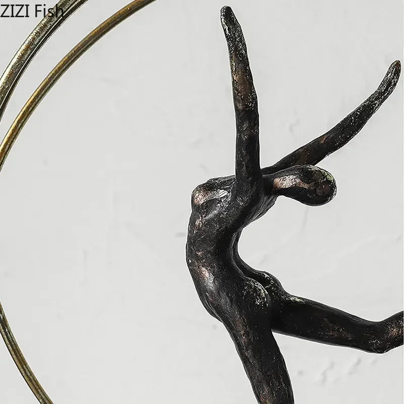 Decorbites™ Gymnastik-Figuren-Statue Harz-Skulptur Raumdekoration Abstrakte Athleten-Ästhetik